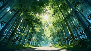 绿色的竹林