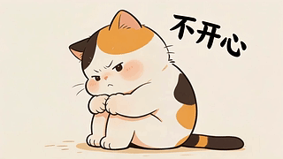 不开心的猫咪