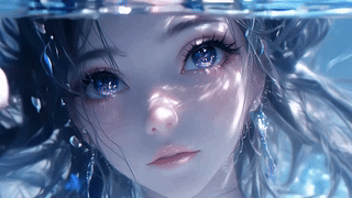 水下眼睛里有星星