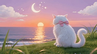 看夕阳的猫