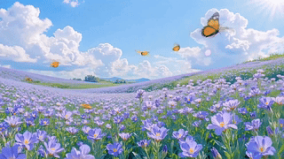 蝴蝶花田