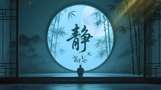竹窗静月