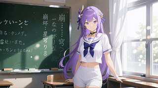 紫发美女