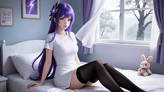 紫发美女