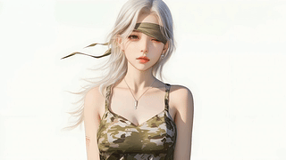 迷彩吊带女孩