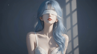 性感吊带蒙眼女神