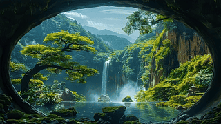 自然山洞美景