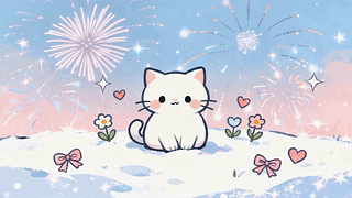 雪景中的猫咪