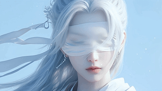 白发蒙眼女神