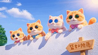 猫在墙上很想你