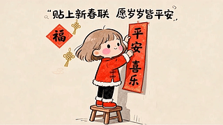 贴上春联 岁岁平安