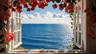海边窗景