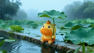 躲雨的小可爱