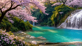 瀑布溪流