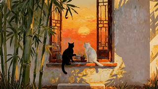 看夕阳的小猫