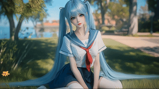 JK制服双马尾白丝女孩