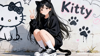 猫耳少女插画