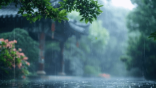 雨天护眼园林