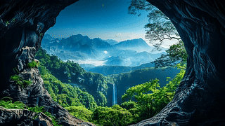 自然护眼山洞