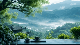 古风绿意茶座