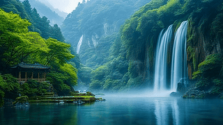国风护眼自然山水