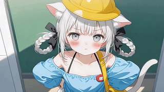 生气的美少女