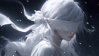 纯白蒙眼女神