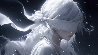 纯白蒙眼女神