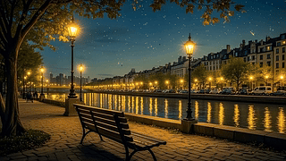 夜景路上海景城市风光
