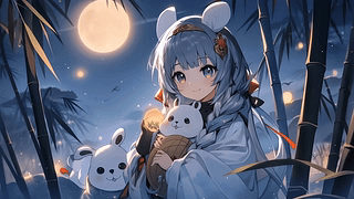 月满中秋美少女