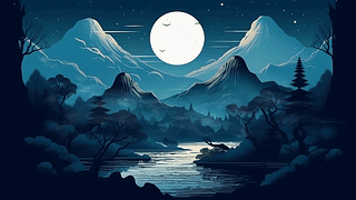 古风水墨山水