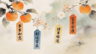 柿子树事事如意