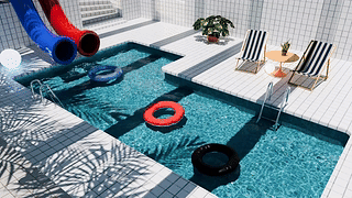 [2K 30fps]Blender Poolcore 池核