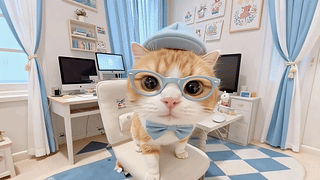 眼镜猫咪
