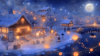 古风春节雪景