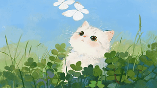 猫咪和蝴蝶