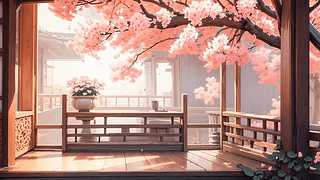 古风樱花房间