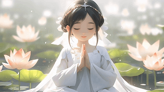 古风祈祷少女