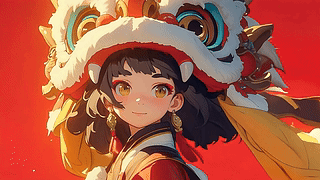 舞狮女孩