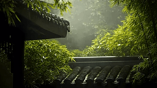雨天树木