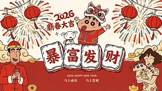 小新一家祝你2026暴富发财