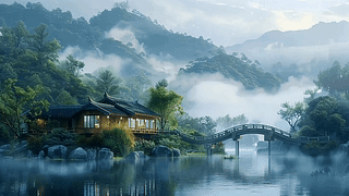 护眼绿景树木