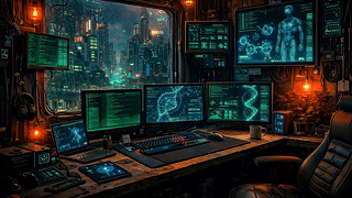 科技电脑房间