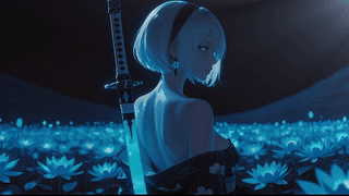 蓝刀少女 [4k壁纸]