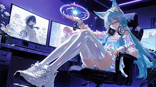 狐娘玩家少女 [4k壁纸]
