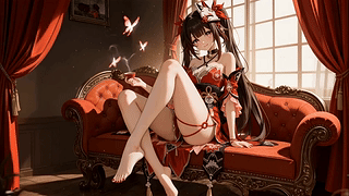 魅惑茶会 (动漫少女) [4k壁纸]