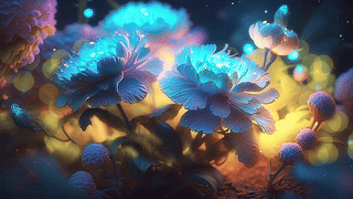 发光粉彩花 [4k壁纸]