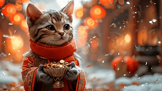 新年快乐猫咪