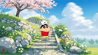春日乡村小路蜡笔小新