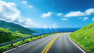 清新自然海景公路